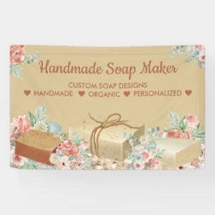 Banderoles Savon artisanal d'aromathérapie Brown beige