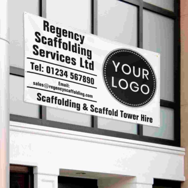 Banderoles Scaffolding & Scaffold Hire Banner with Your Logo (Créateur téléchargé)
