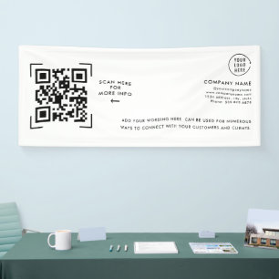 Banderoles Scan Code QR   Logo Professionnel d'Entreprise
