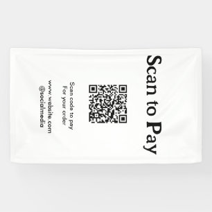 Banderoles Scanner pour payer la commande Code QR Ajouter un