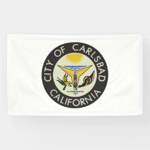 Banderoles Sceau urbain de Carlsbad (Californie)