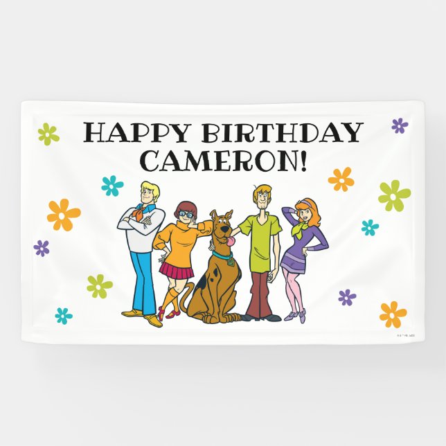 Banderoles Scooby-Doo et l'anniversaire de Gang (Horizontal)