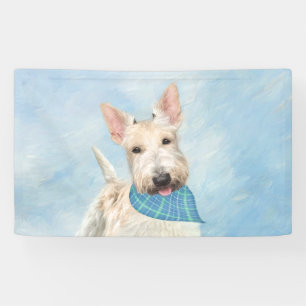 Banderoles Scottish Terrier Wheaten Dog Painting Art original