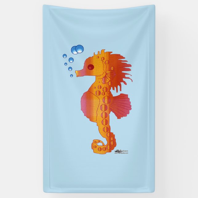 Banderoles Seahorse Bubble Baby (Vertical)