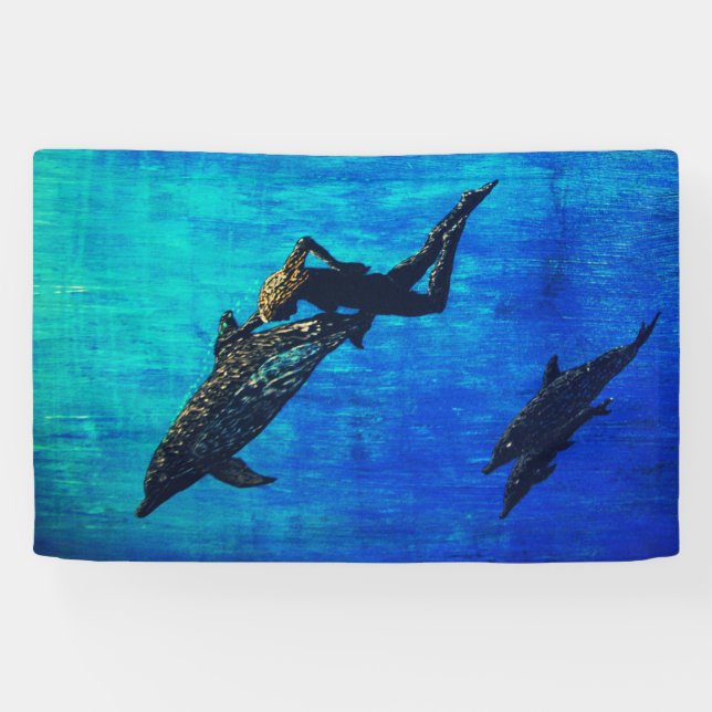 Banderoles Secourir les dauphins (Horizontal)