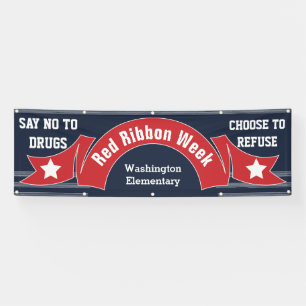 Banderoles Semaine du ruban rouge - Sans drogue
