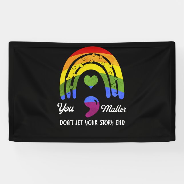 Banderoles Semicolon La sensibilisation à la santé mentale ne (Horizontal)