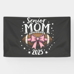 Banderoles Senior Mom 2025 Classe de football de fin d'études