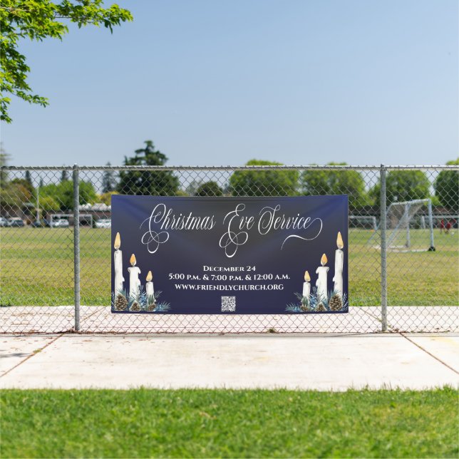 Banderoles Service à la chandelle de l'église Christmas Eve Q (Insitu)