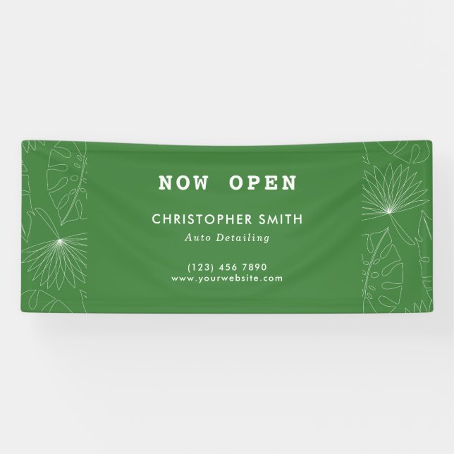 Banderoles Service de détail automatique Tropical (Horizontal)