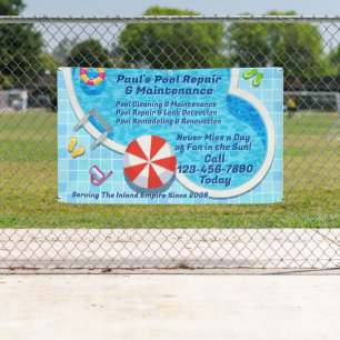 Banderoles Service de réparation du pool de Personnalisers