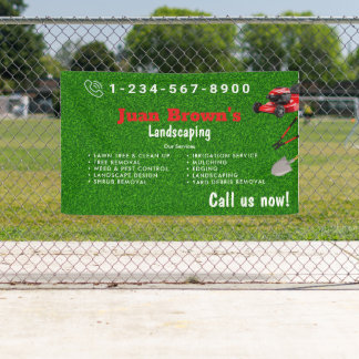 Banderoles Services de paysagisme | Entretien de pelouse et c