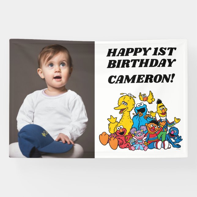 Banderoles Sesame Street Pals 1er anniversaire (Horizontal)