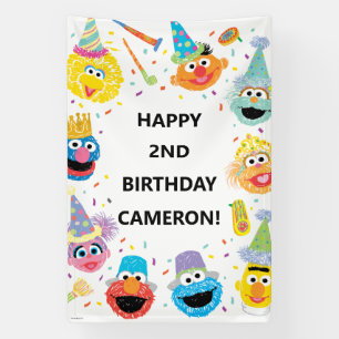Banderoles Sesame Street Pals Confetti Anniversaire