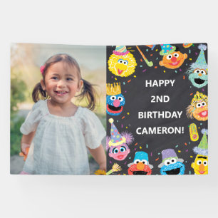 Banderoles Sesame Street Pals Confetti Photo Anniversaire