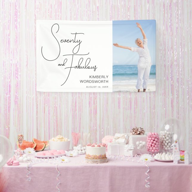 Banderoles Seventy and Fabulous Photo 70th Birthday Party (Fête)