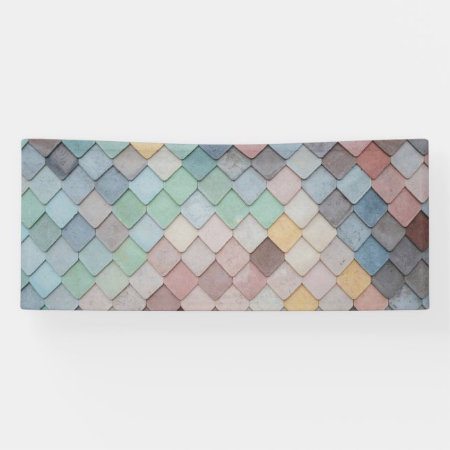 Banderoles Shabby Carrelage Chic Pastel (Horizontal)