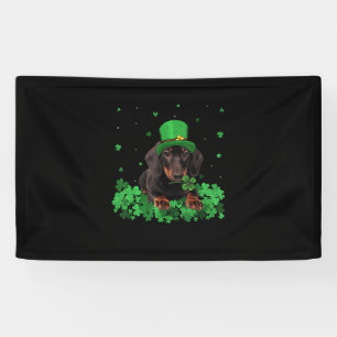 Banderoles Shamrock irlandais St Patrick's Day Dachshund Cool