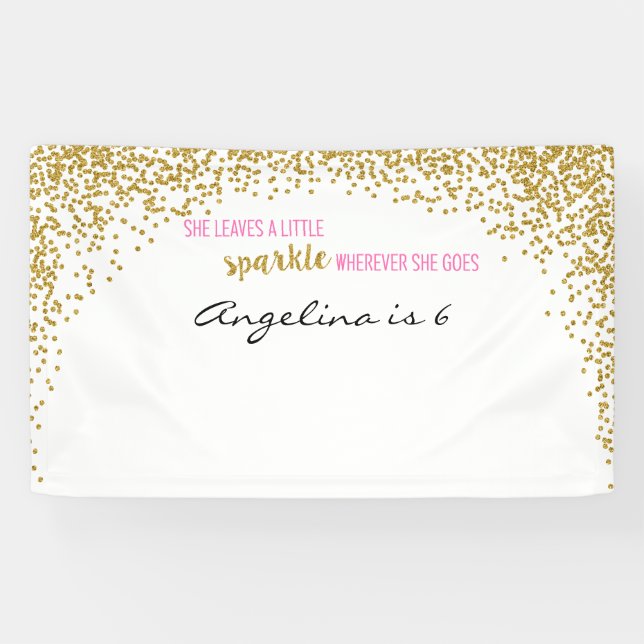 Banderoles She leaves à little sparkle wherever she goes (Horizontal)