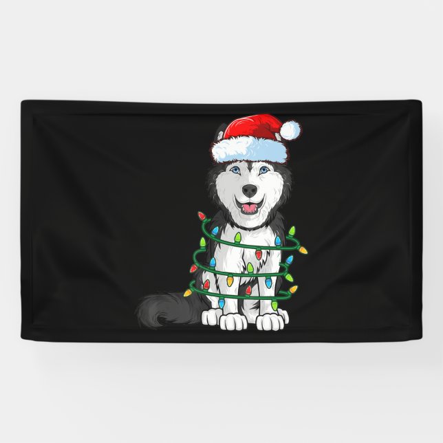 Banderoles Sibérien Husky Noël Noël Noël Noël Noël Noël Noël  (Horizontal)