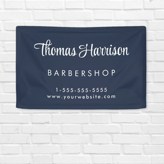 Banderoles Signature d'entreprise - Bleu promotionnel (Créateur téléchargé)