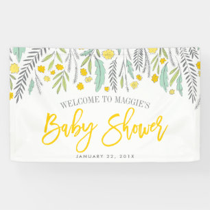 Banderoles SIGNE Baby shower neutre Sweet Sprigs
