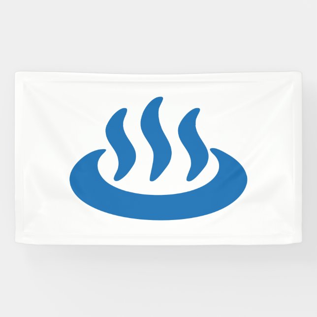 Banderoles Signe de Japonais de 温泉 de source thermale de ♨ (Horizontal)