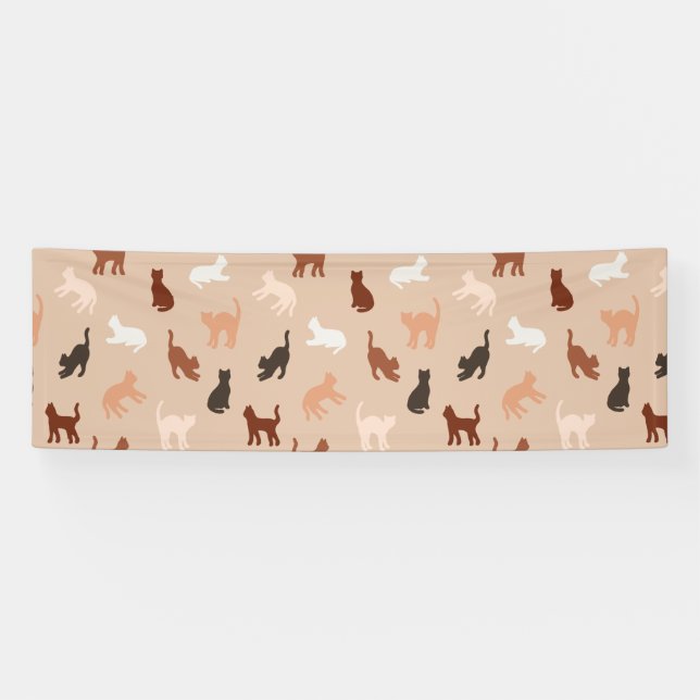 Banderoles Silhouette de chat (Horizontal)