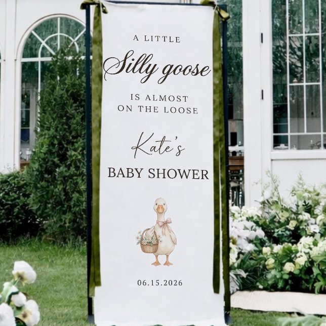 Banderoles Silly Goose Baby Shower Banner, Personalized Goose (Créateur téléchargé)