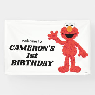 Banderoles Simple Elmo 1er anniversaire