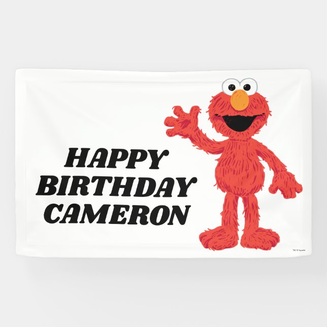 Banderoles Simple Elmo 1er anniversaire (Horizontal)
