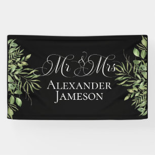 Banderoles Simple Foliage M. & Mme Mariage