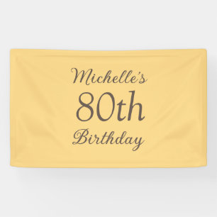 Banderoles Simple Jaune 80e Anniversaire