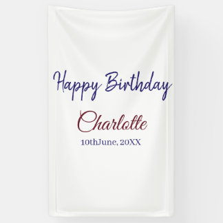 Banderoles SIMPLE MINIMAL.CUTIE ADD NAME BABY happy birthday 