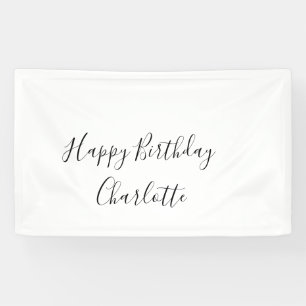 Banderoles SIMPLE MINIMAL.MIGNON AJOUTER NOM BÉBÉ joyeux anni