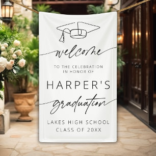 Banderoles Simple moderne Welcome Graduation Party Script