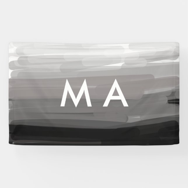 Banderoles Simple monogram add your name letter man minimal t (Horizontal)