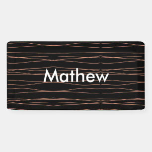 Banderoles Simple monogramme ajouter votre nom lettre man min