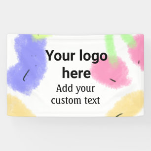 Banderoles Simple pi rouge aquarelle ajoutez votre logo texte