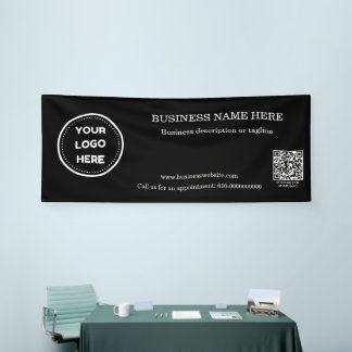 Banderoles Simple Rectangle de code QR Business Indoor Outdoo