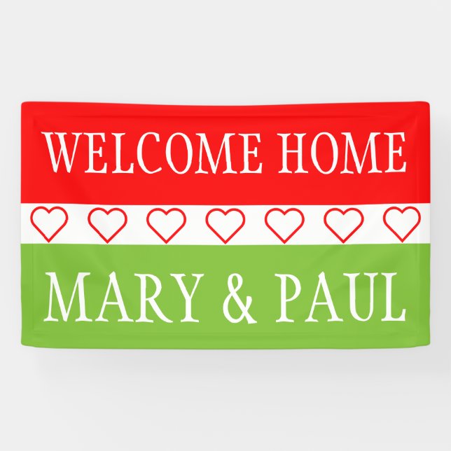 Banderoles Simplement symboles - COEURS + vos idées (Horizontal)