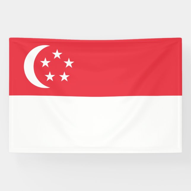 Banderoles Singapore Flag (Horizontal)