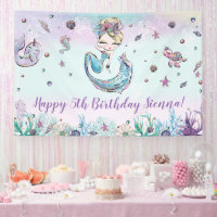 Sirène sous la mer Anniversaire de la fête