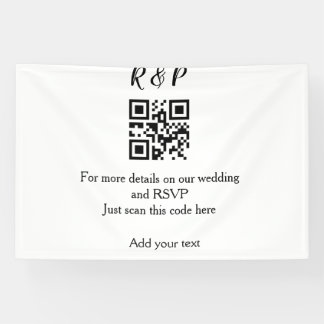 Banderoles site web mariage rsvp q r code ajouter nom texte t