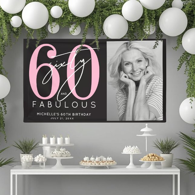 Banderoles Sixty Fabulous 60th Birthday Party (Sixty Fabulous 60th Birthday Party Banner)