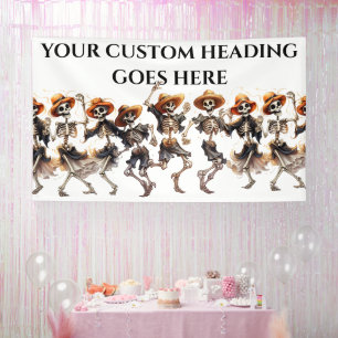 Banderoles Skeleton danse Halloween enfants