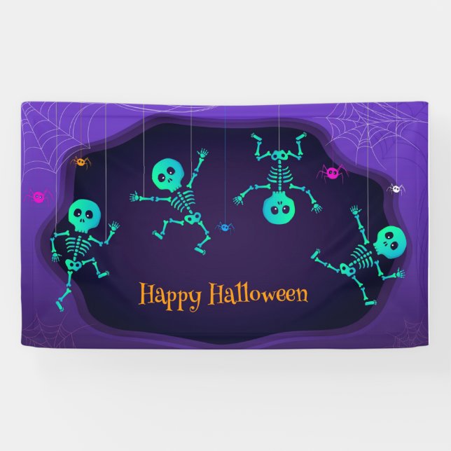 Banderoles Skeletons d'Halloween (Horizontal)