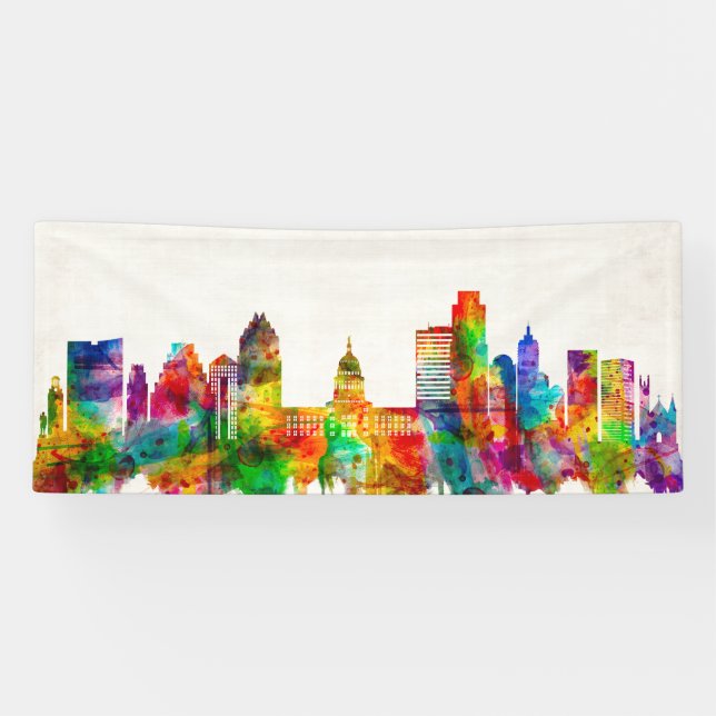 Banderoles Skyline d'Austin Texas (Horizontal)