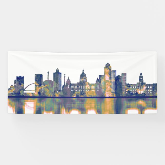 Banderoles Skyline Des Moines (Horizontal)