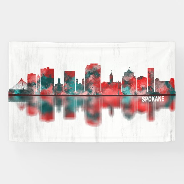 Banderoles Skyline Spokane Washington (Horizontal)
